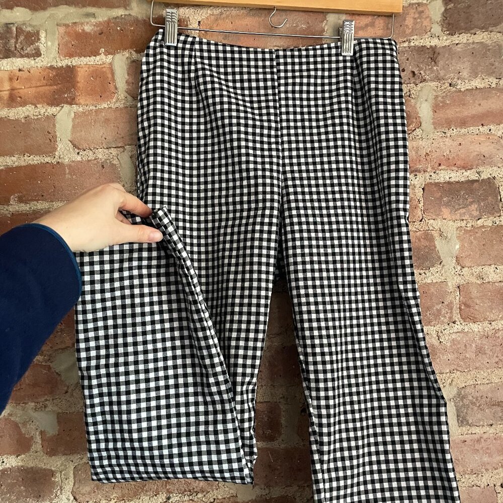 Rachel Antonoff Gingham Checkered Cigarette Cotton Pant Size 4 - Picture 2 of 7